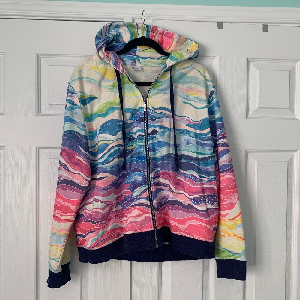 Erin Condren rainbow zip hoodie